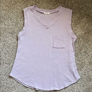 Bombom Lavender Sleeveless Knit Top